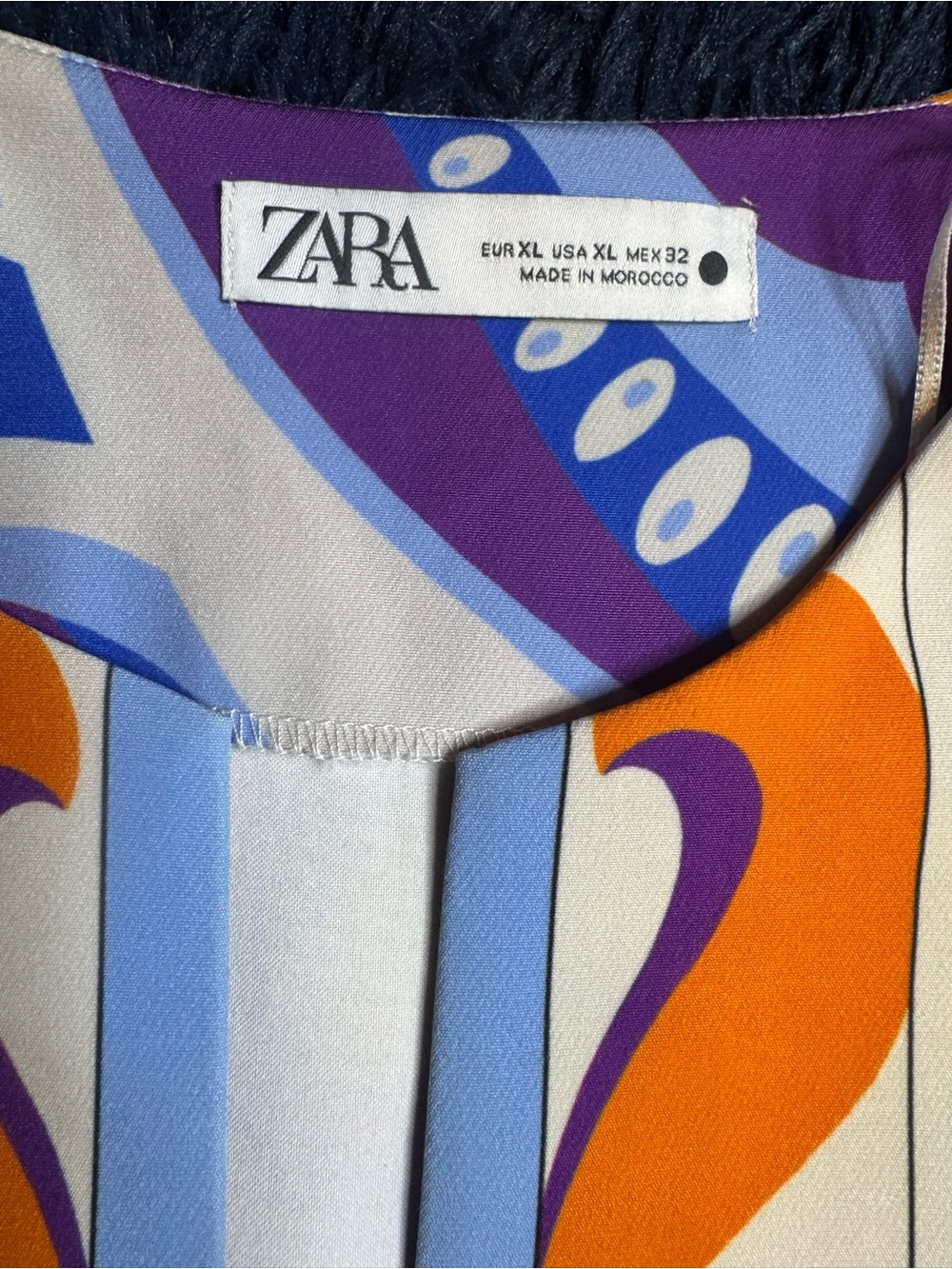 Zara multi coloured print Mini Sleeveless Dress. Size XL - Picture 14 of 16